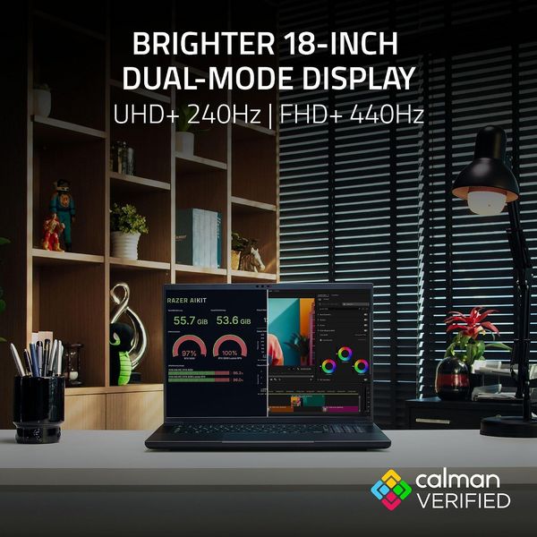 Razer Blade 18 (K12/Uhd+ 240Hz | Fhd+ 440Hz/Core Ultra 9/32Gb/Rtx 5080/1Tb) Gaming Laptop
