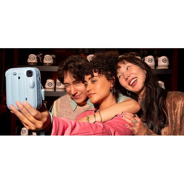 Fujifilm Instax Mini 13 Frost Blue Instant Camera + 20-Pack Film Bundle (Glossy & Black Edge)