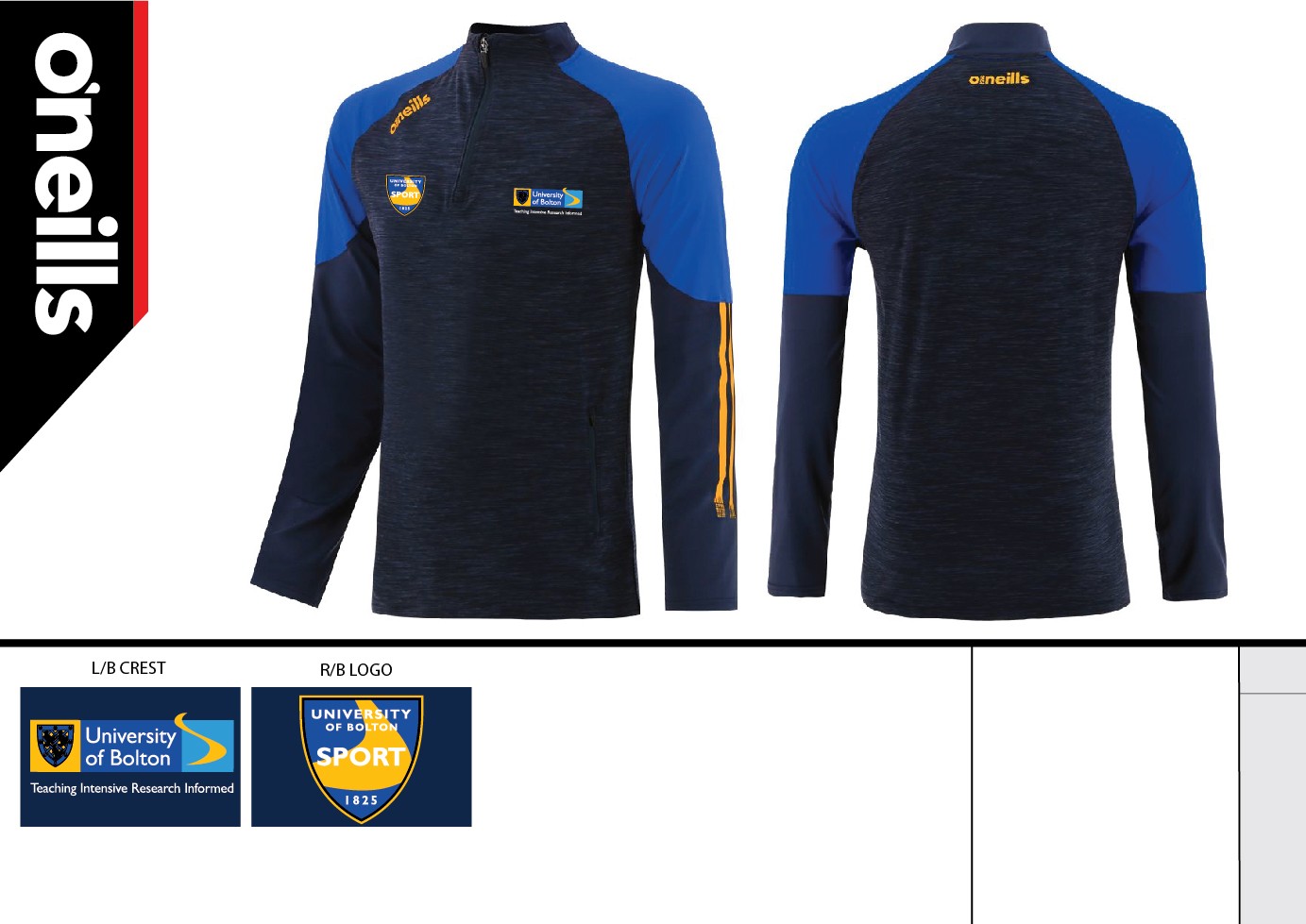 UoB Oslo HZ Squad Top - Marine, Royal, Amber