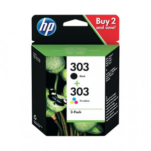 HP 303 Ink Cartridges Multipack Black/Tri-Colour CMY 3YM92AE